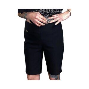 Sz.PS(Petites Large)*Philosophy*Black Rayon Dressy Shorts--Inseam: 10"